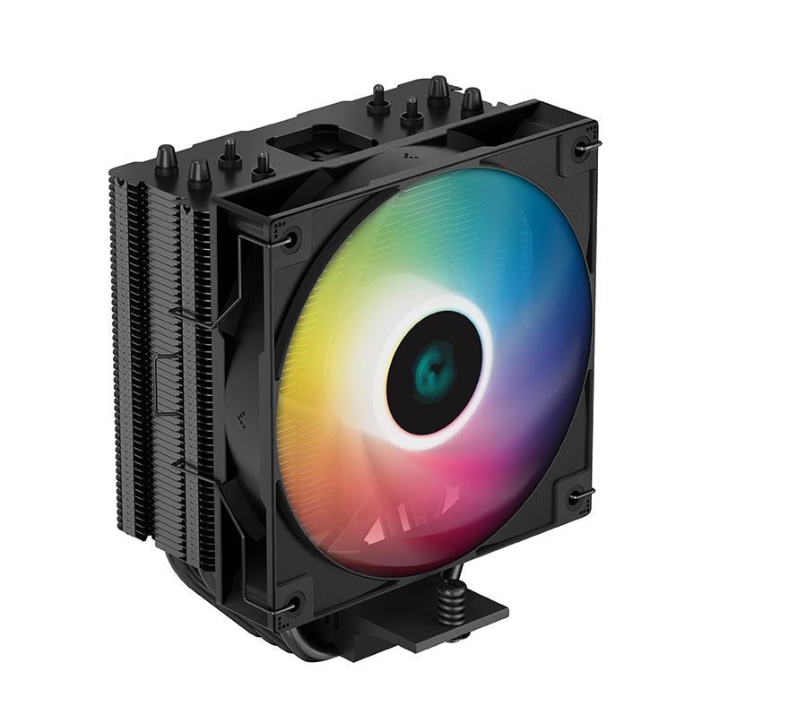 DeepCool AG400 Black ARGB Single Tower CPU Cooler, TDP 220W,120mm Static ARGB Fan, Direct-Touch Copper Heat Pipes, Intel LGA1700/AMD AM5 Support [PC]