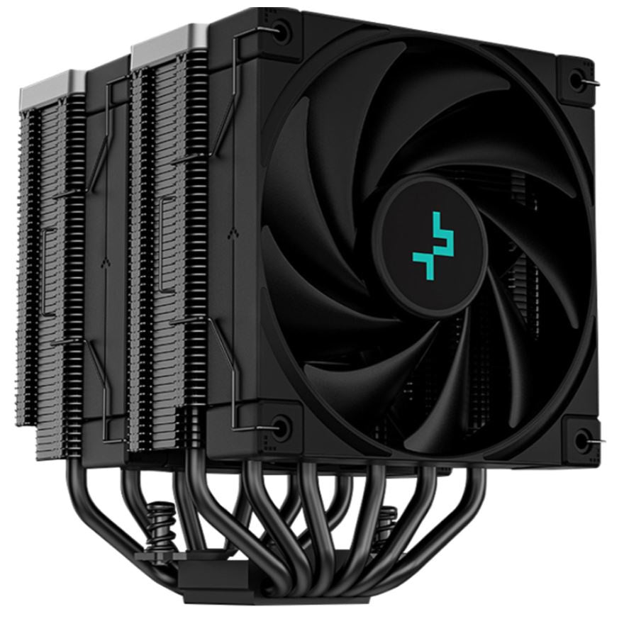 DeepCool AK620 Zero Dark High Performance CPU Cooler Dual-Tower Design, 2x120mm Fluid Dynamic Bearing Fans, 6 Copper Heat Pipes Intel LGA1700/AMD AM5 [PC]