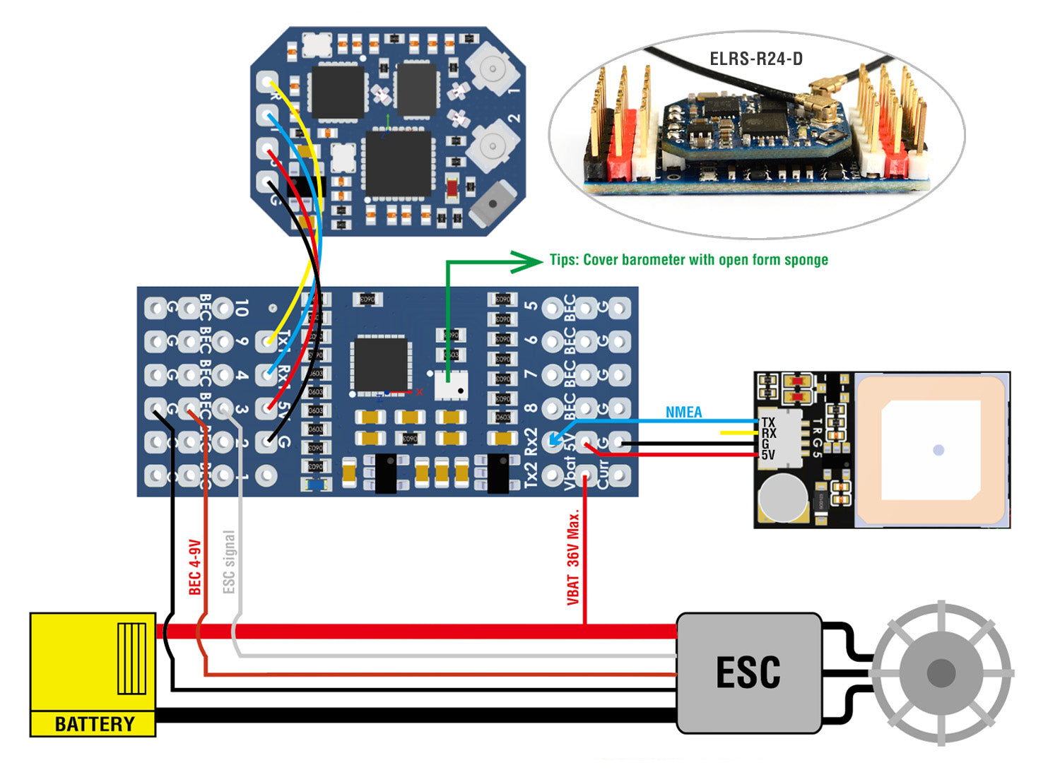 Matek CRSF to PWM Converter w/ Vario CRSF-PWM-V10