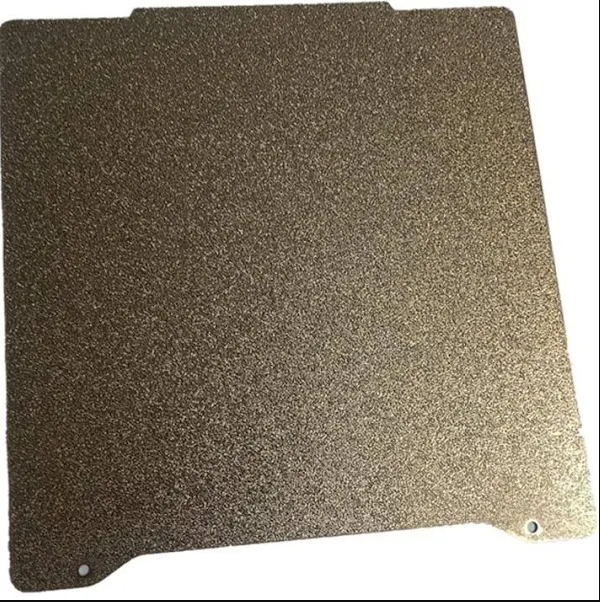 Energetic 250x235mm DOUBLE SIDED Smooth PEI/Textured Gold Spring Steel Sheet (for Prusa MK3S)