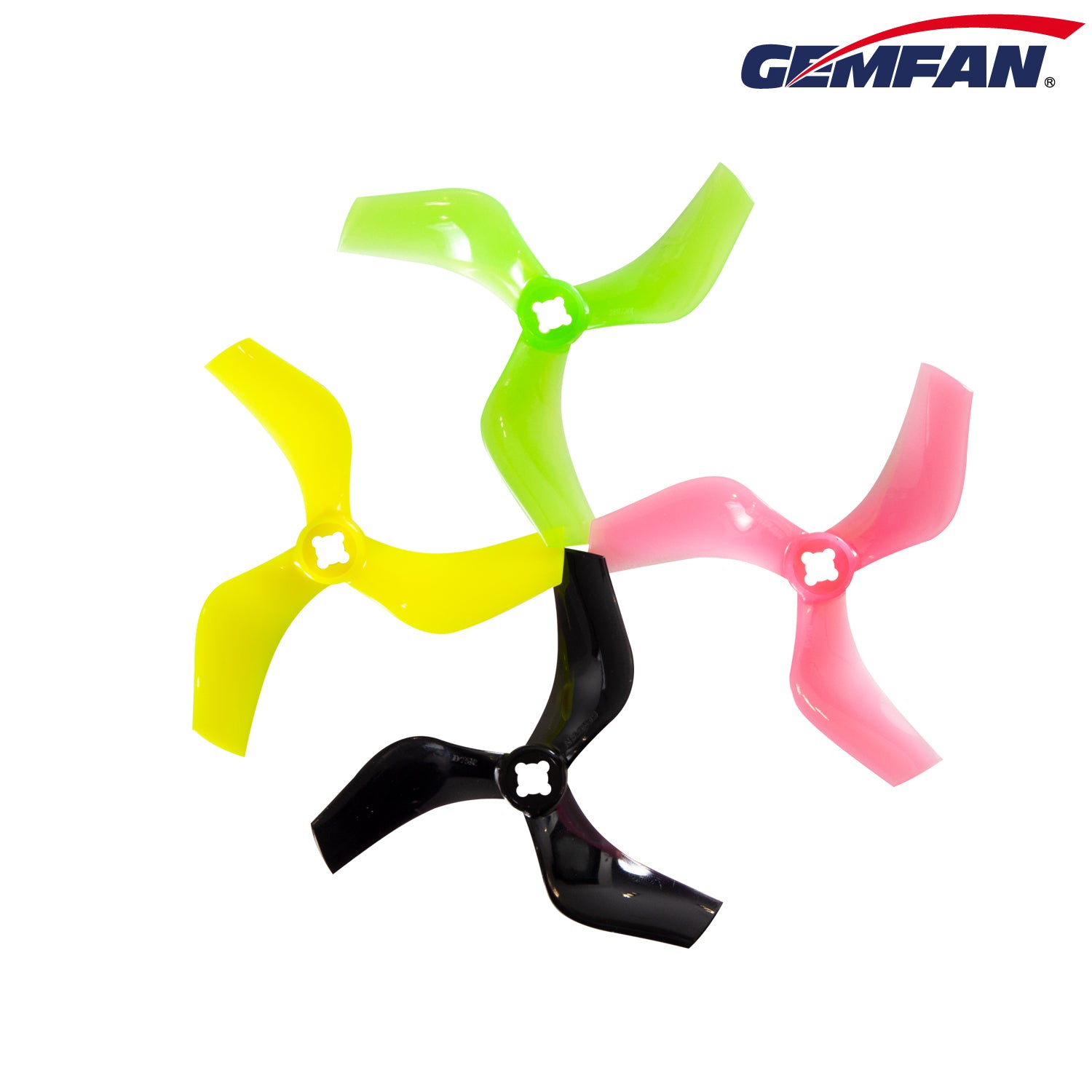 Gemfan D75 75mm 3" Ducted 3-Blade Propellers w/M5 Adapters - 1.5mm Shaft (2CW + 2CCW)