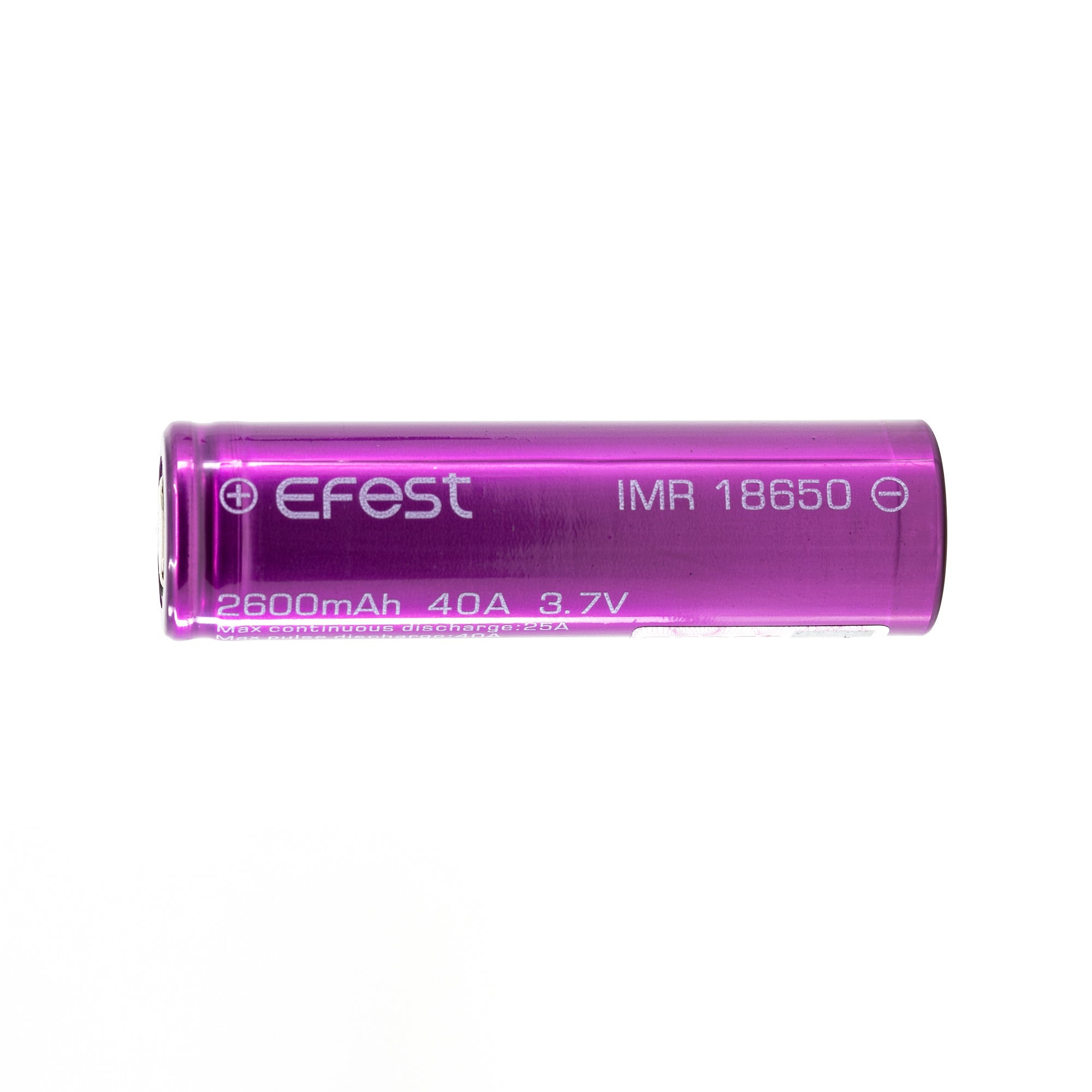 Efest IMR 18650 2600mAH 25A/40A Lithium Li-ion Rechargeable Battery (2pcs) [DG]