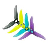 Gemfan Hurricane 3520 3.5" 3 Blade Propellers w/M5 Adapters - 1.5mm Shaft (2CW + 2CCW)