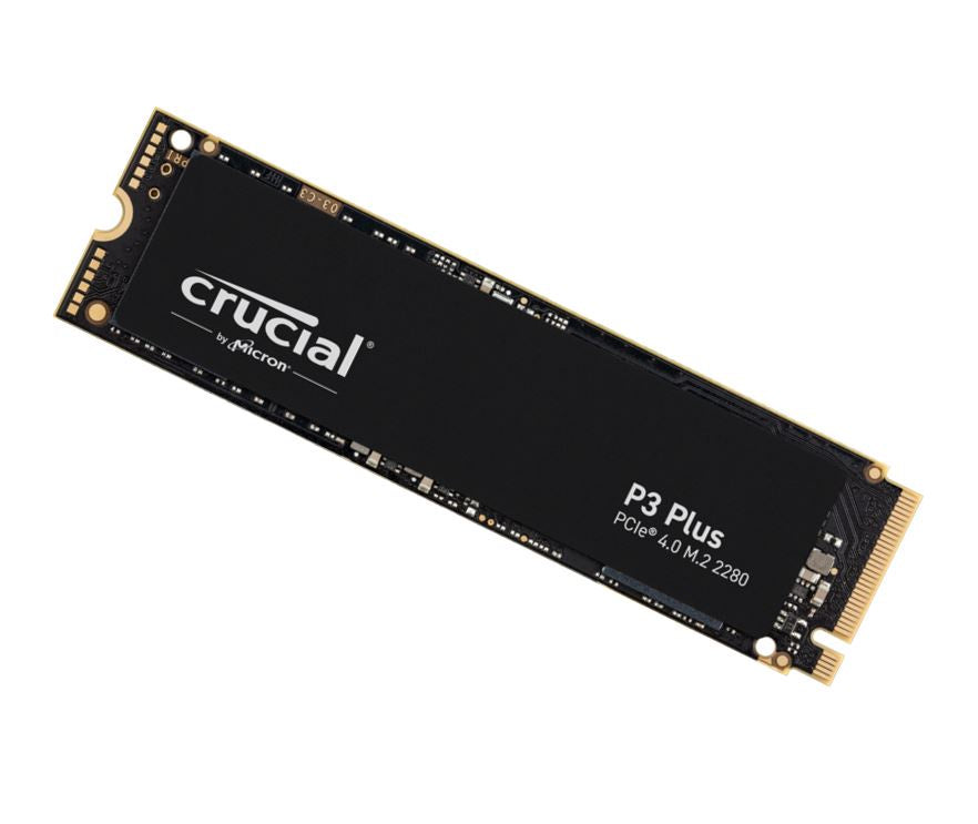 Crucial P3 Plus 2TB Gen4 NVMe SSD 5000/4200 MB/s R/W 440TBW 680K/850K IOPS 1.5M hrs MTTF Full-Drive Encryption M.2 PCIe4 5yrs [PC]