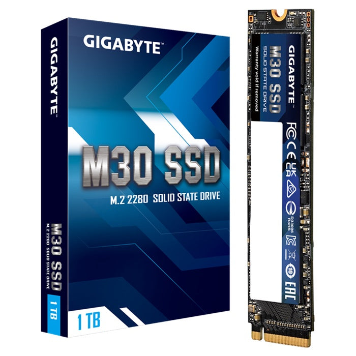 Gigabyte M30 1TB SSD, M.2 2280, PCI-E 3.0 x4, NVMe 1.3, Sequential Read ~3500 MB/s, Sequential Write ~3000 MB/s [PC]