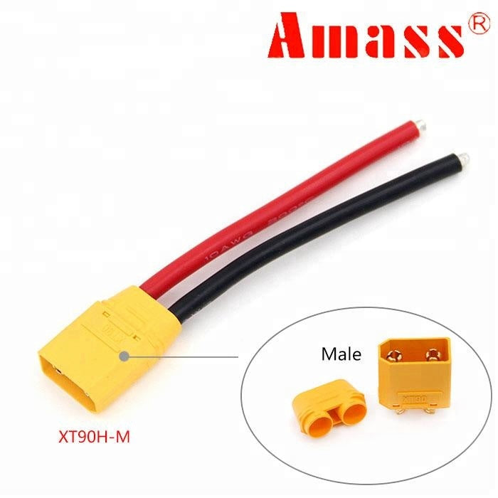 XT90 Male With Sheath Connector Pigtail 10AWG Silicon Wire