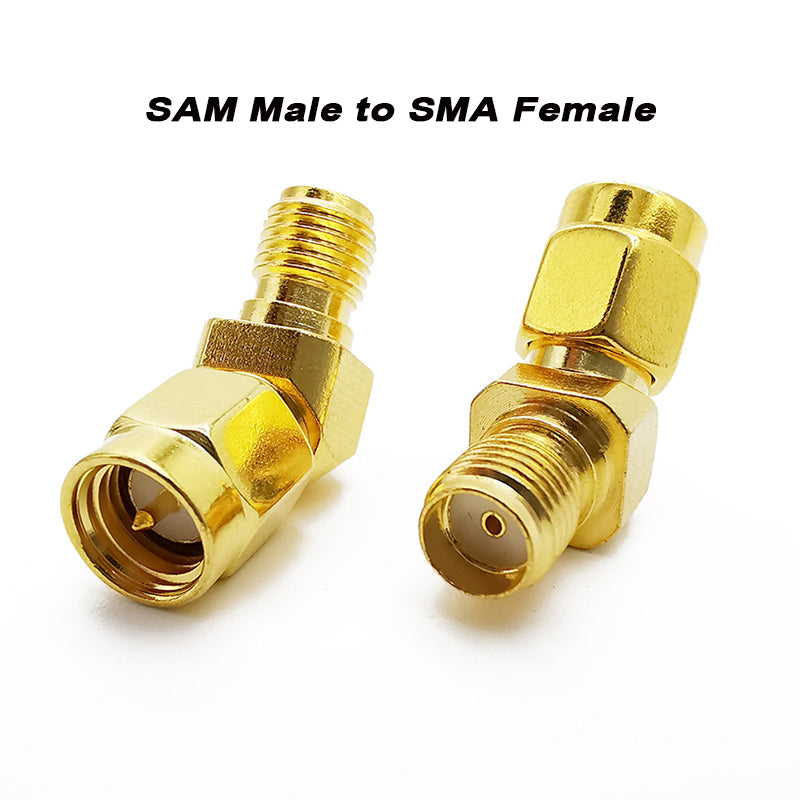 SMA Female to SMA Male 45 Degree Connector