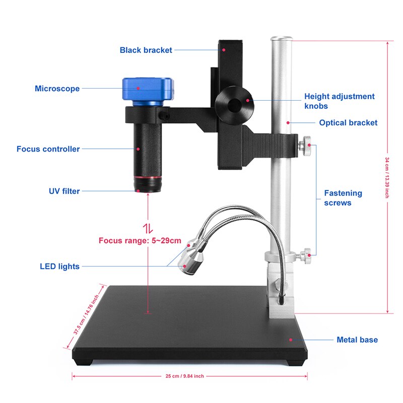 Andonstar AD1605 4K HDMI FHD Digital Microscope HDMI/USB 150X Camera Set For Phone PCB SMD CPU Soldering Watch camera Repair