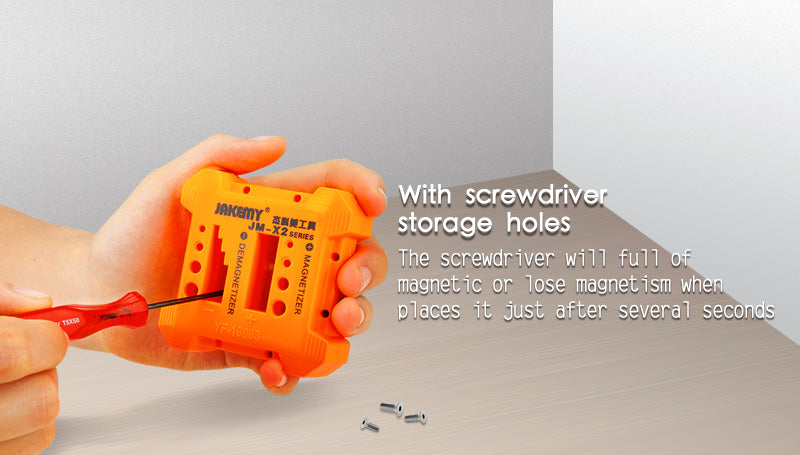 JAKEMY Magnetizer Demagnetizer Tool for Screws/Bolts JM-X2