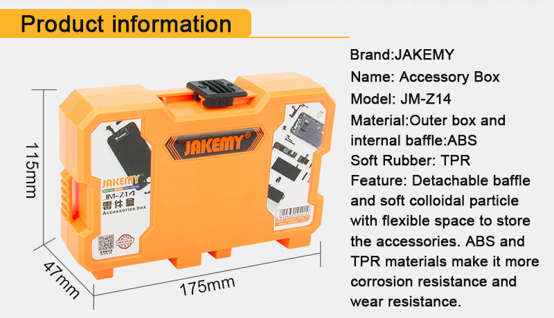 JAKEMY Compartment Tool Box JM-Z14