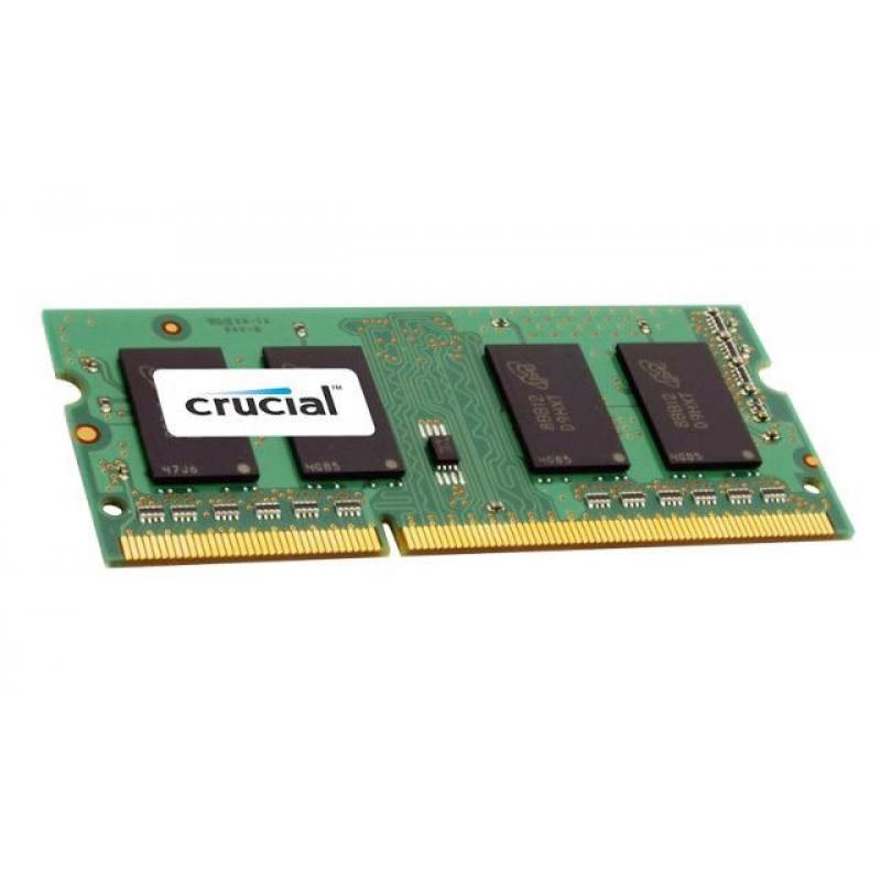 Crucial 8GB (1x8GB) DDR3 SODIMM 1600MHz 1.35V Dual Ranked Single Stick Notebook Laptop Memory RAM CT102464BF160B [PC]