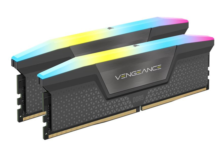 Corsair Vengeance RGB 32GB (2x16GB) DDR5 UDIMM 5600MHz C36 1.25V Desktop Gaming Memory Black Optimized for AMD Expo Ryzen 7000 Series [PC]