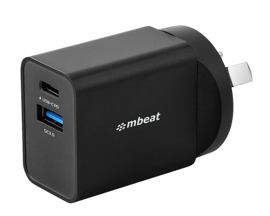 mbeat® Gorilla Power Dual Port 18W USB-C PD & QC 3