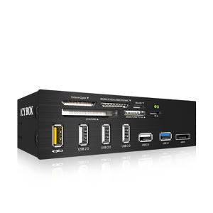 ICYBOX IB-867-A 5.25" USB 3.0 Multi Card Reader, 1x USB 3.0,4 X USB 2.0,(all internal connectors), 1x USB C, 1x Phone or tablet Charge Port ACRICY867A [PC]