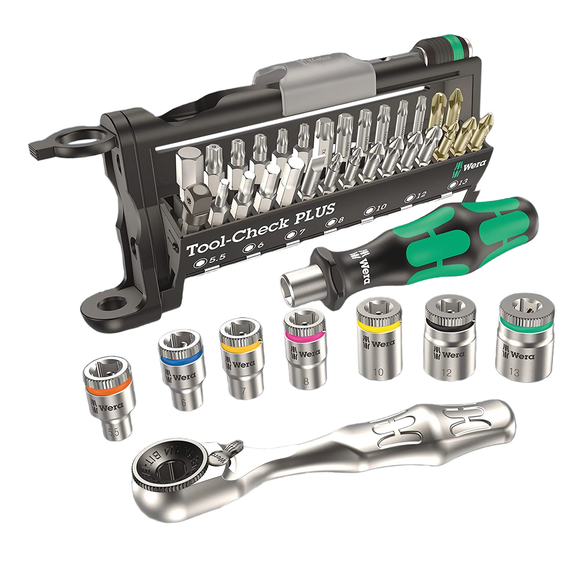 Wera Tool Check Metric Plus Bit Ratchet with Sockets 39 Piece Set 05056490001