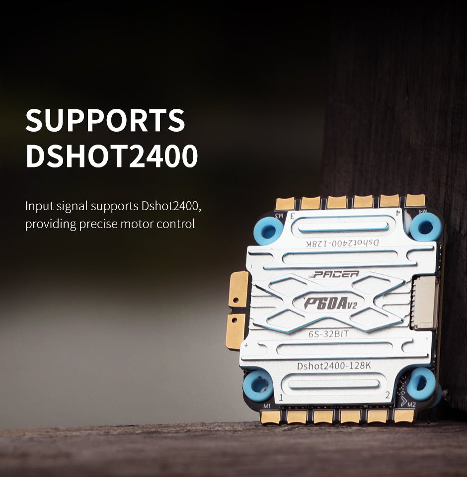 T-Motor T-Motor P60A V2 3-6S Dshot2400 4-in-1 BLHeli_32 128K ESC - 30.5x30.5