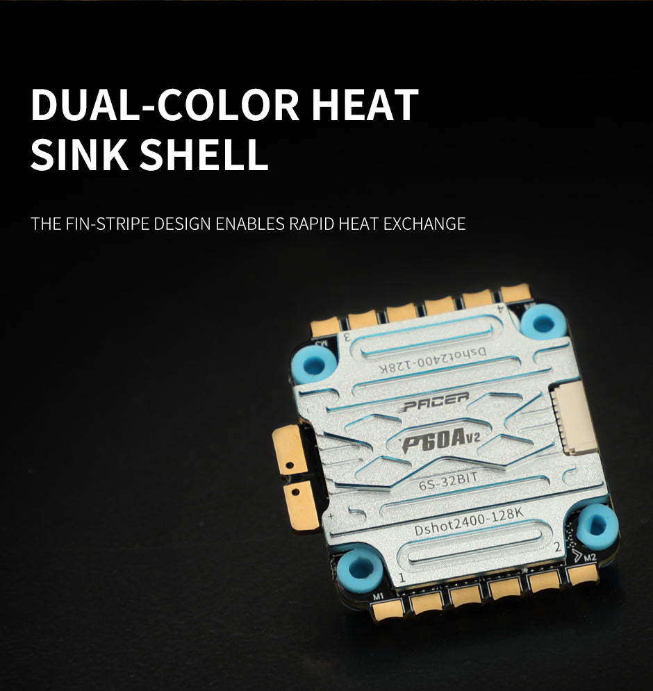T-Motor T-Motor P60A V2 3-6S Dshot2400 4-in-1 BLHeli_32 128K ESC - 30.5x30.5