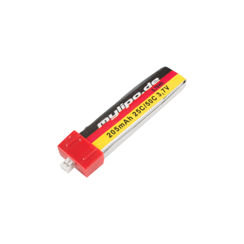mylipo 205mAh 25C 1S LiPo Battery - Micro-JST Connector (6.0g) [DG]