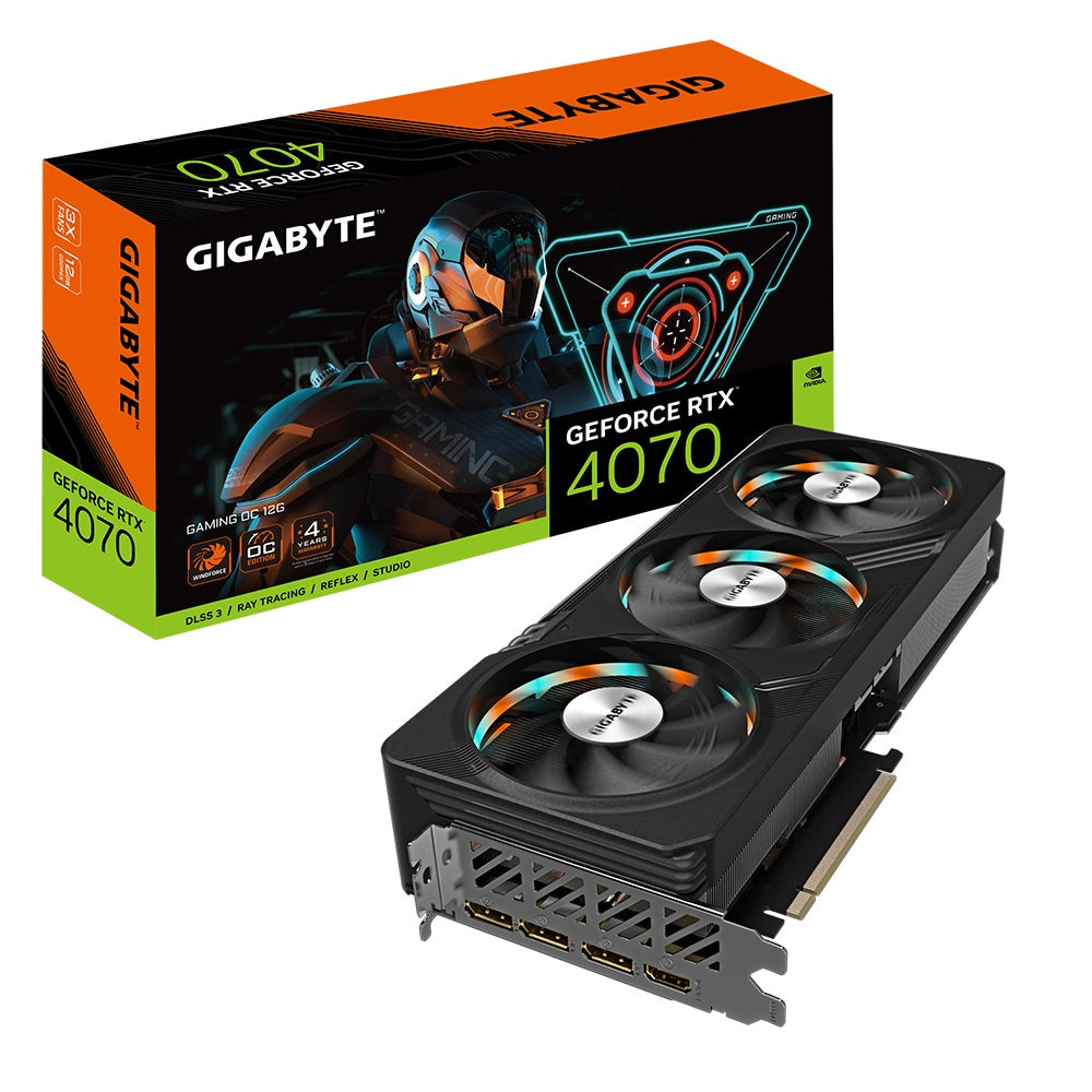 Gigabyte nVidia GeForce RTX 4070 GAMING OC 12GD 1.0 GDDR6X Video Card, PCI-E 4.0, 2565 MHz Core Clock, 3x DP 1.4a, 1x HDMI 2.1 [PC]
