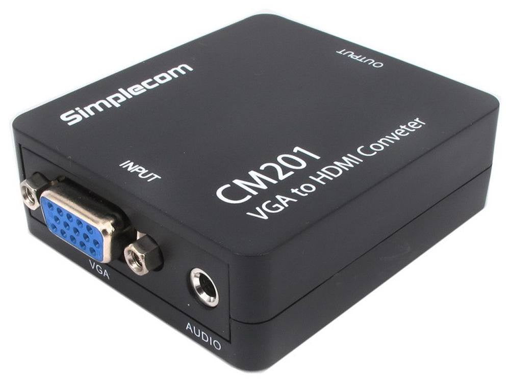 Simplecom CM201 Full HD 1080p VGA to HDMI Converter with Audio [PC]