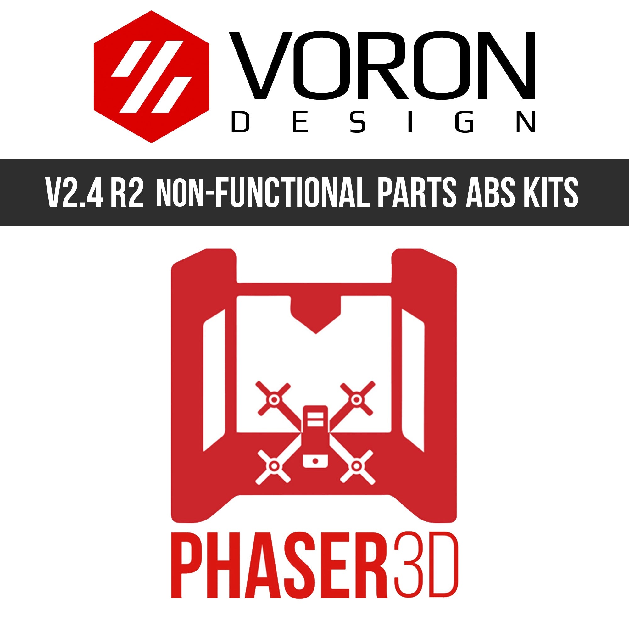 Voron 2.4 R2 Non-Functional Parts Set Printed in ABS