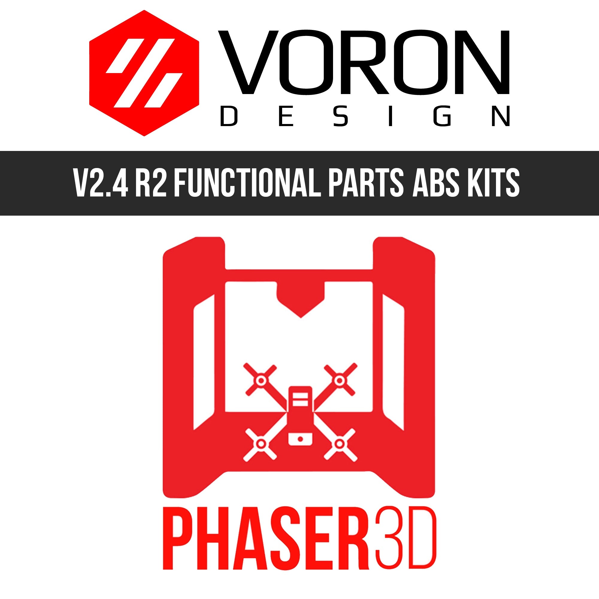 Voron 2.4 R2 Functional Parts Set Printed in ABS
