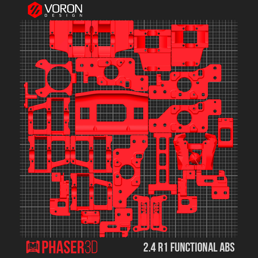 Voron 2.4 R1 Functional Parts Set Printed in ABS