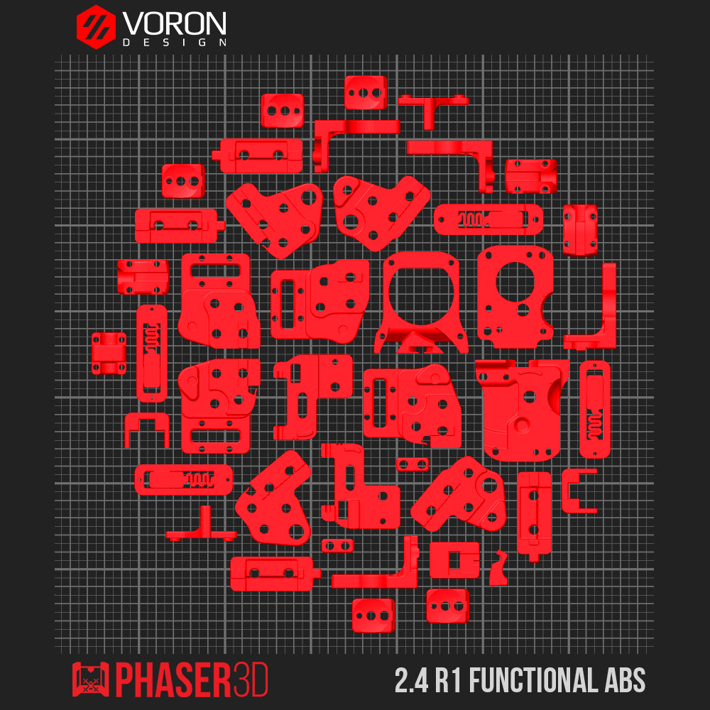 Voron 2.4 R1 Functional Parts Set Printed in ABS