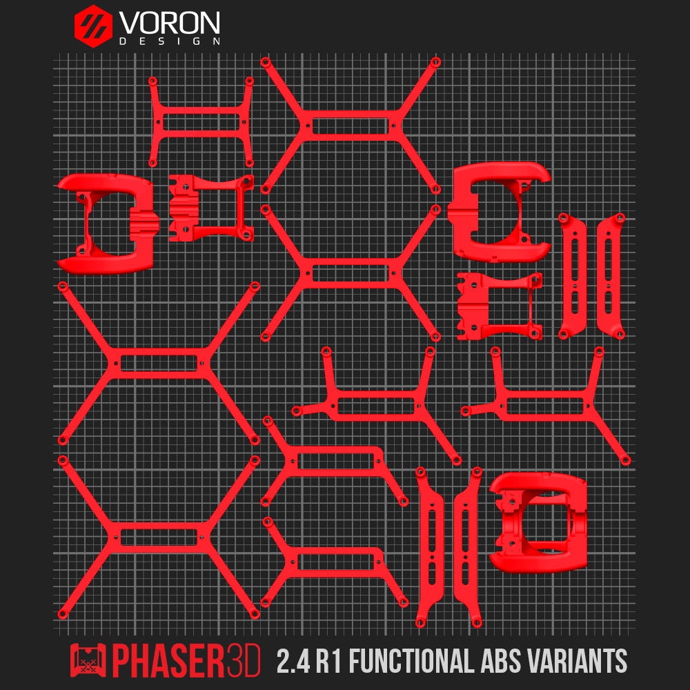 Voron 2.4 R1 Functional Parts Set Printed in ABS