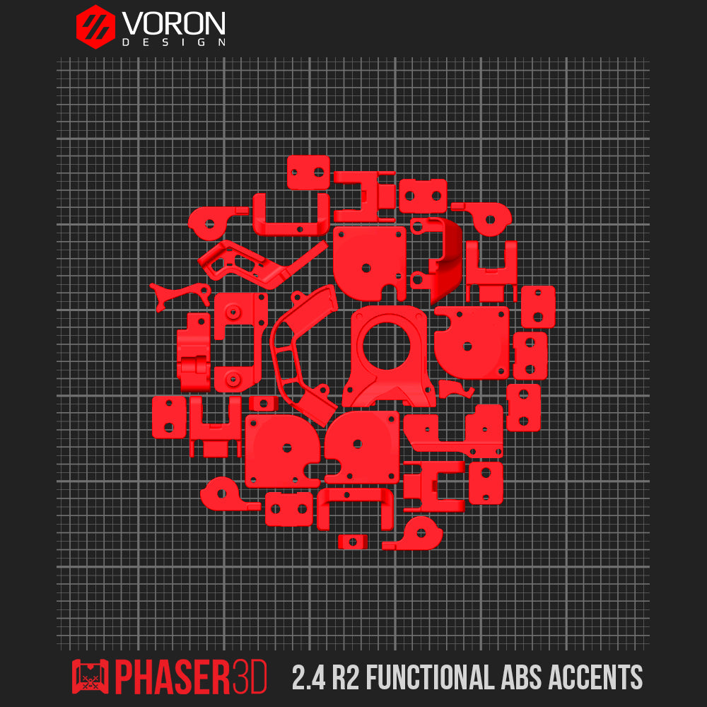Voron 2.4 R2 Functional Parts Set Printed in Polycarbonate Carbon Fibre