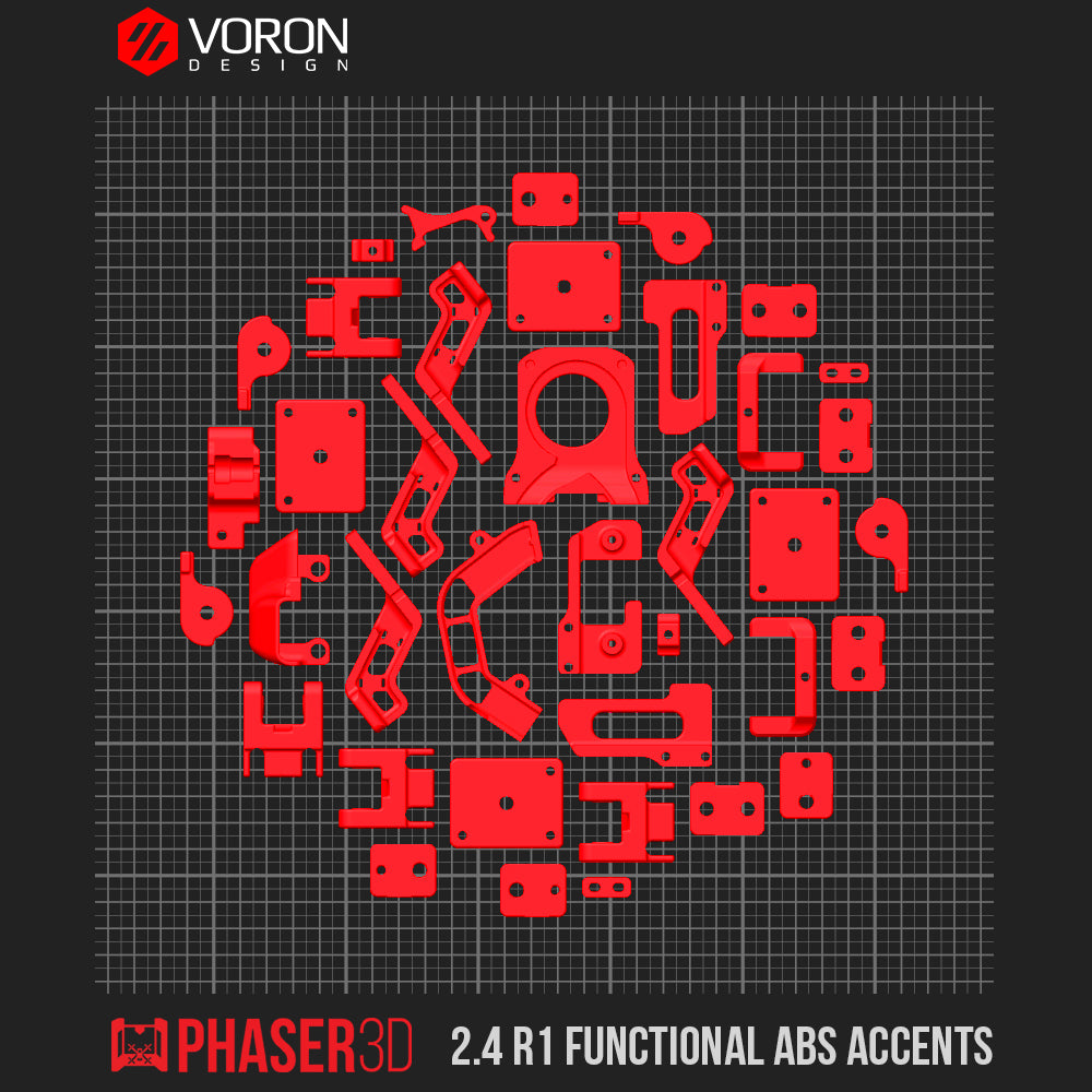 Voron 2.4 R1 Functional Parts Set Printed in ABS