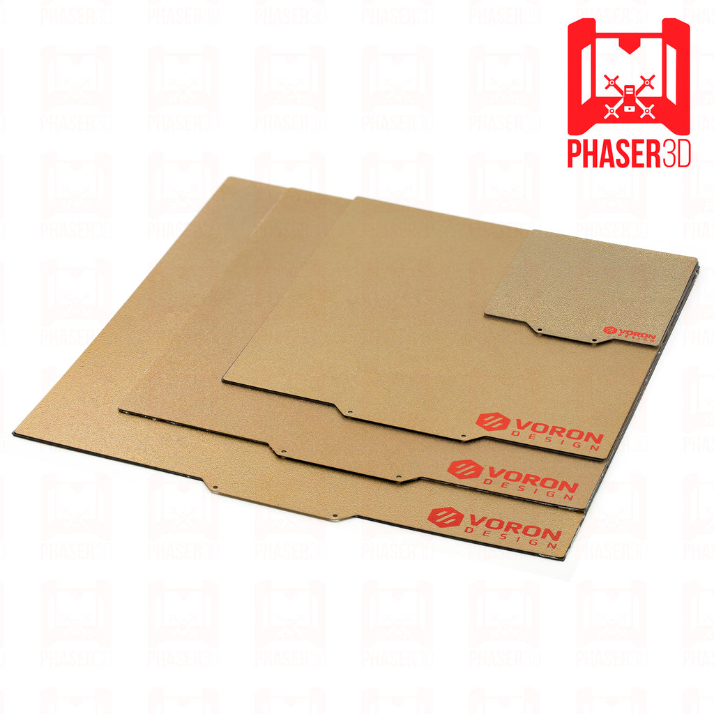 Energetic 355x355mm SINGLE SIDED Textured Gold Spring Steel Sheet (Suits Voron 350mm)