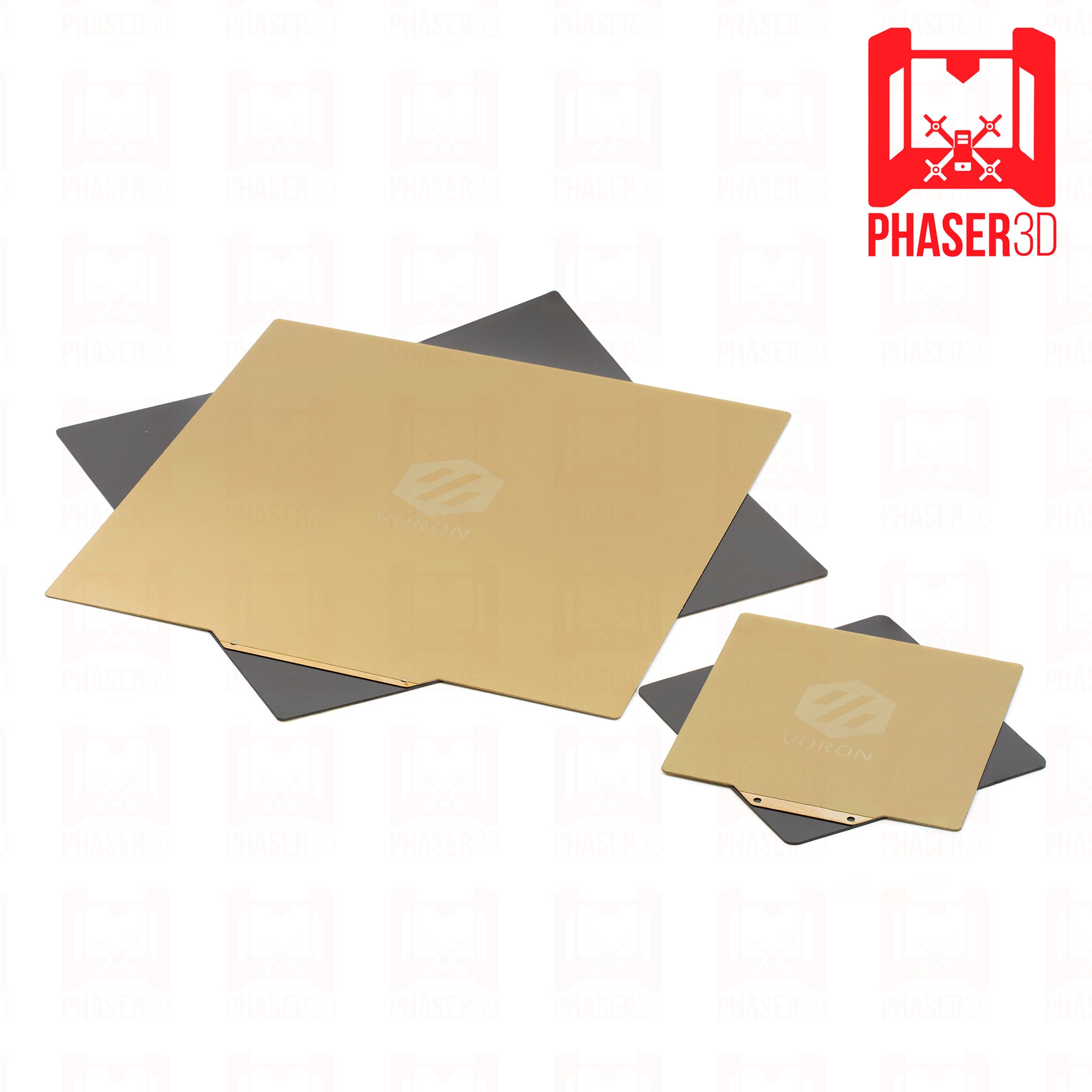 Energetic 355x355mm SINGLE SIDED Textured Gold Spring Steel Sheet (Suits Voron 350mm)