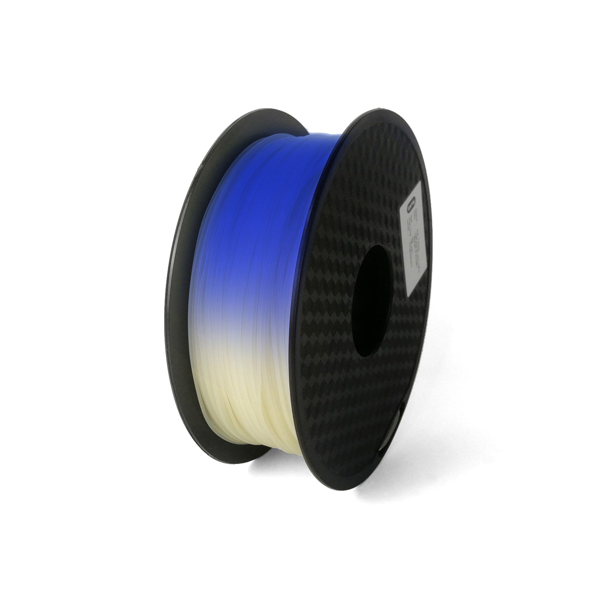 white to blue UV Sensitive Colour Changing PLA Filament 