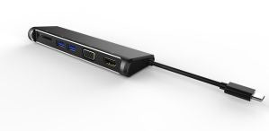 Astrotek AT-UTYPEC-DOCK-2 All-in-One Dock 2 Multi-Port Hub Thunderbolt USB-C 3.1 Type-C to HDMI+VGA+2xUSB3.0+Card [PC]