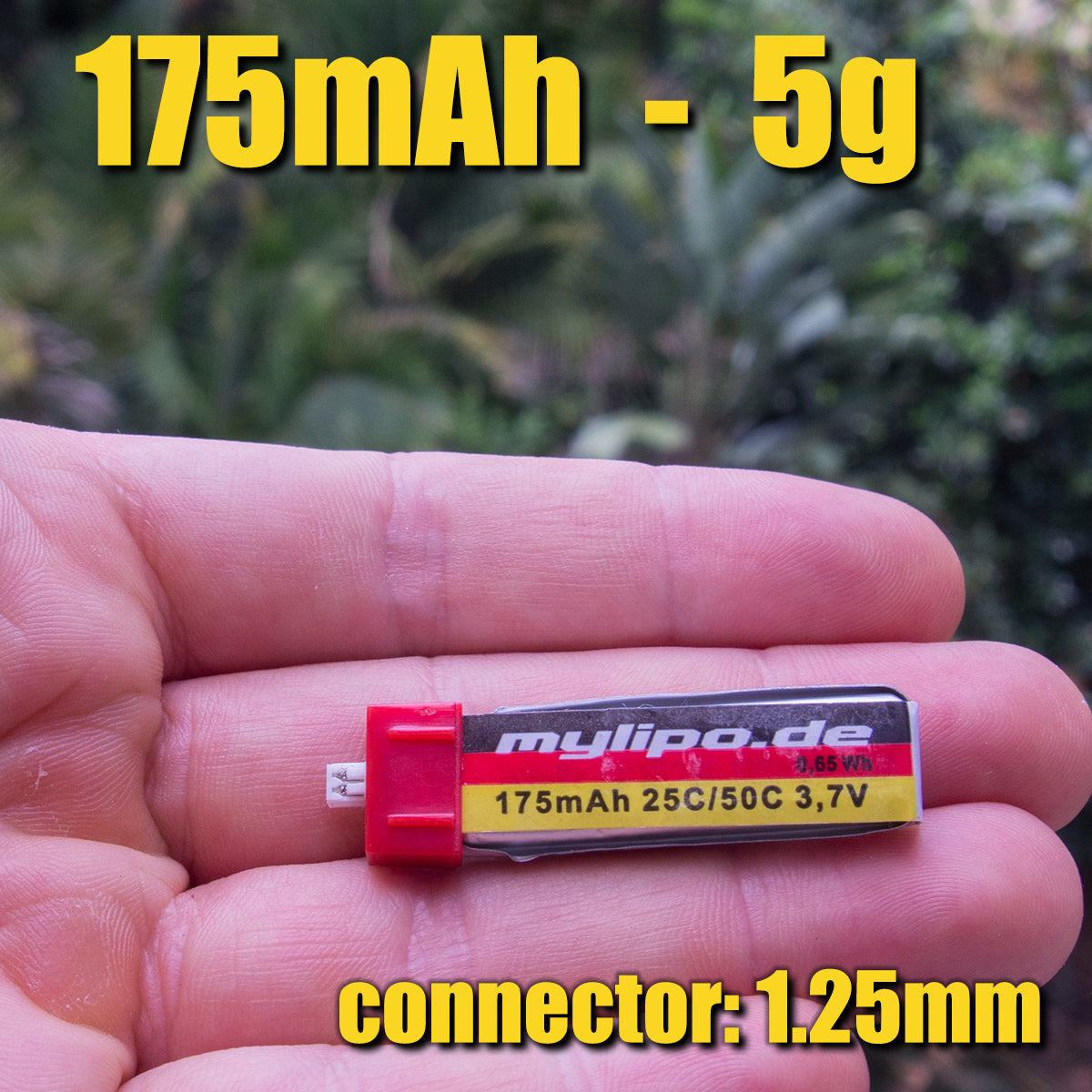 mylipo 175mAh 25C 1S LiPo Battery - Micro-JST Connector (5.0g) [DG]
