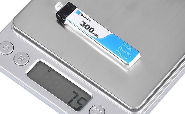 BetaFPV 300mAh 1S 30C PH2 HV Lipo Battery (1pc)