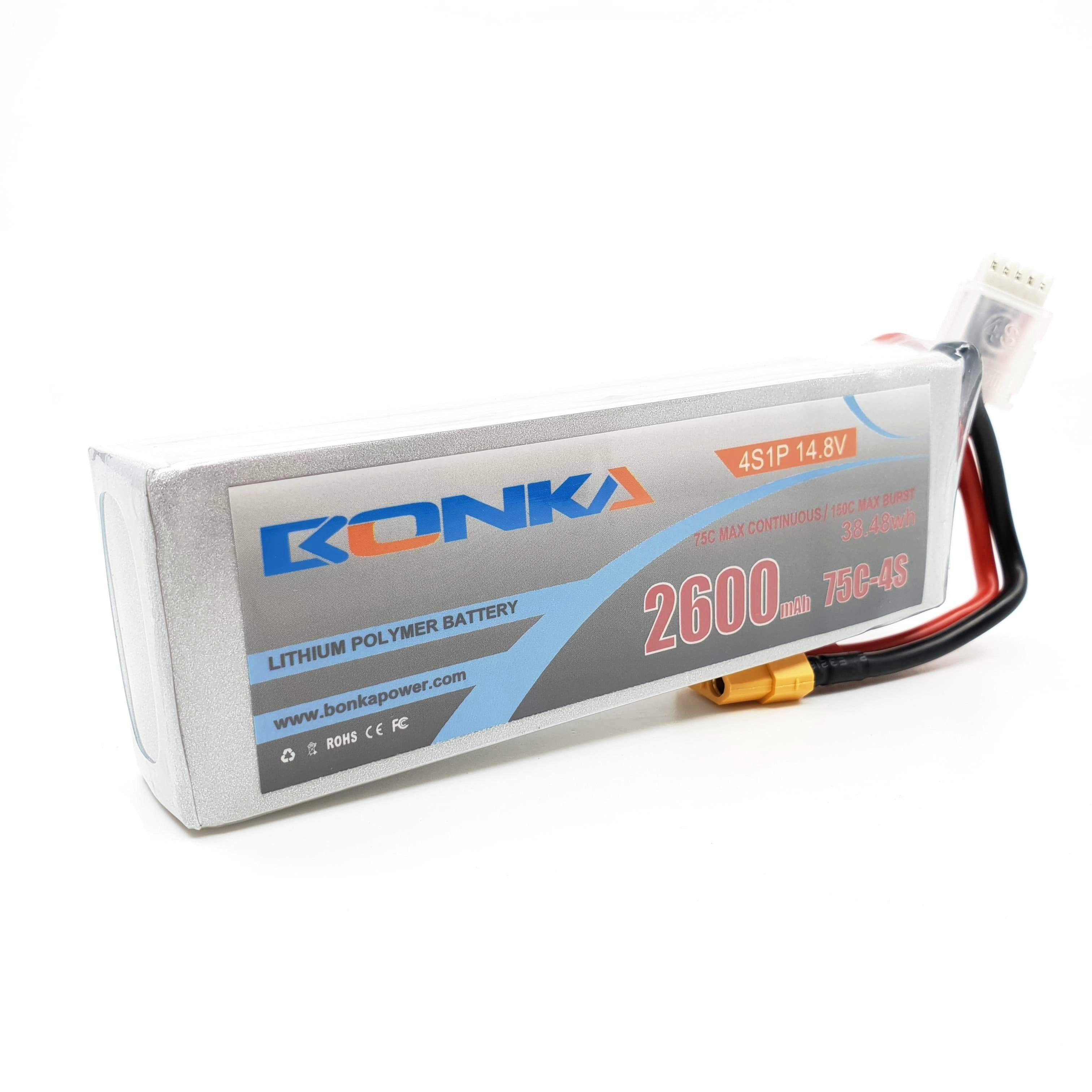 Bonka 2600mAh 4s 75c XT60 Lipo Battery BK-2600/75-4S