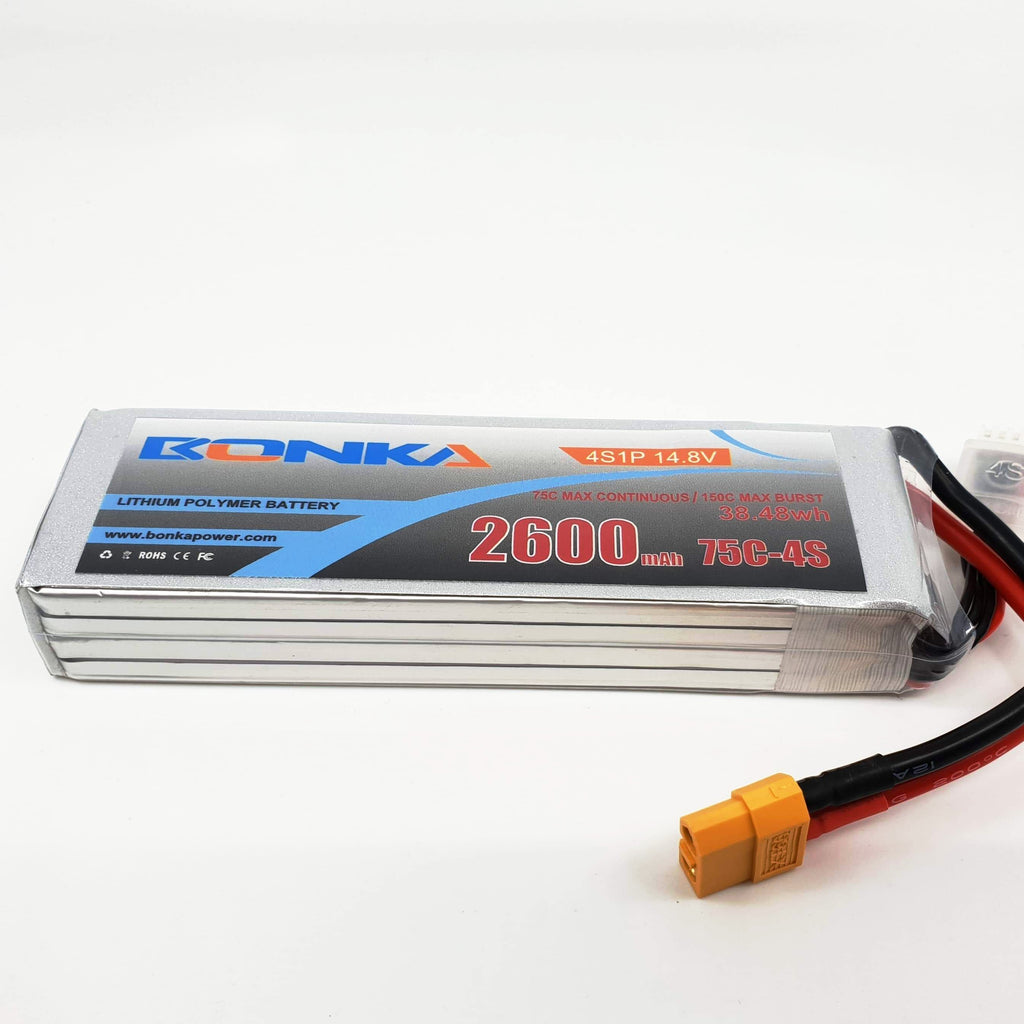Bonka 2600mAh 4s 75c XT60 Lipo Battery BK-2600/75-4S