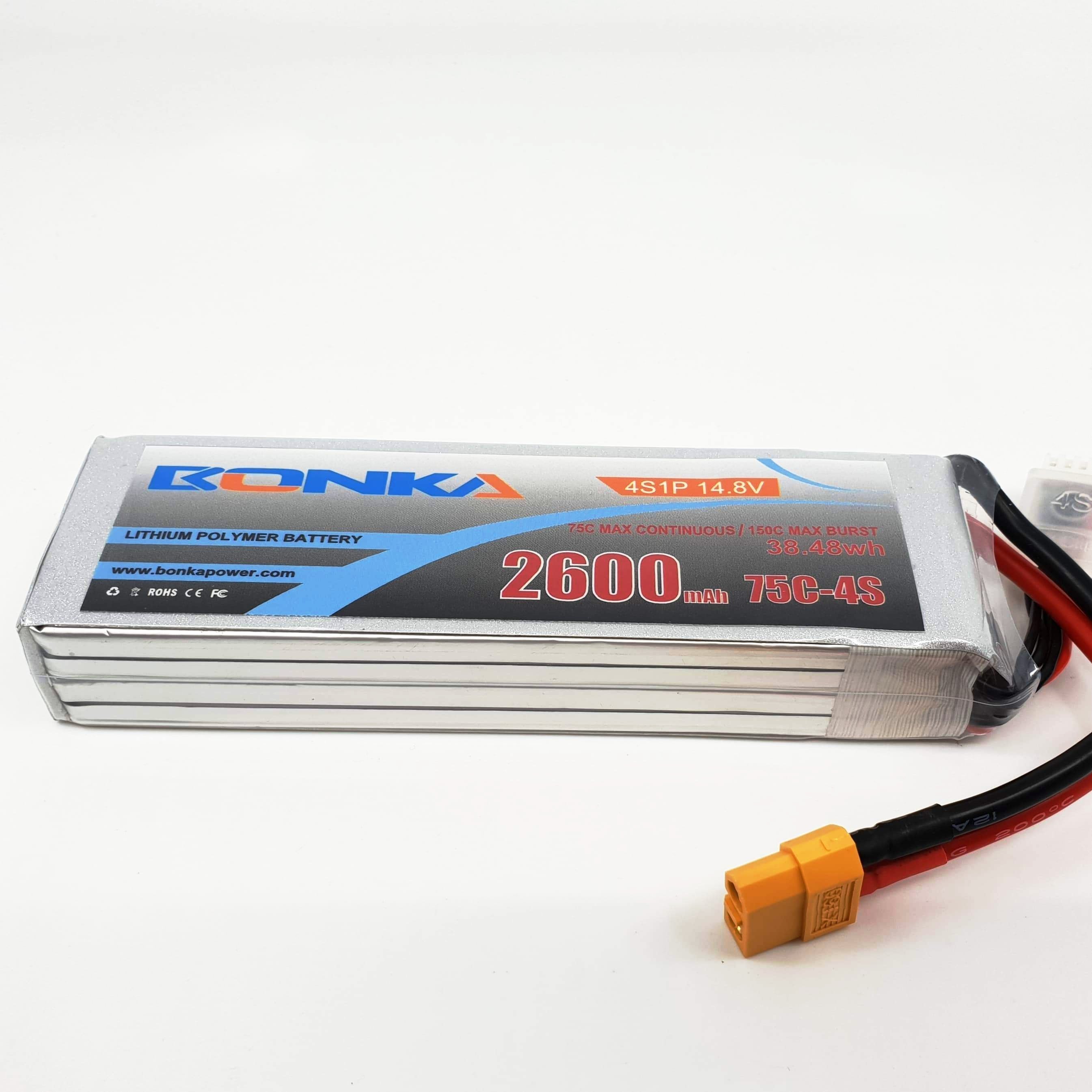Bonka 2600mAh 4s 75c XT60 Lipo Battery BK-2600/75-4S