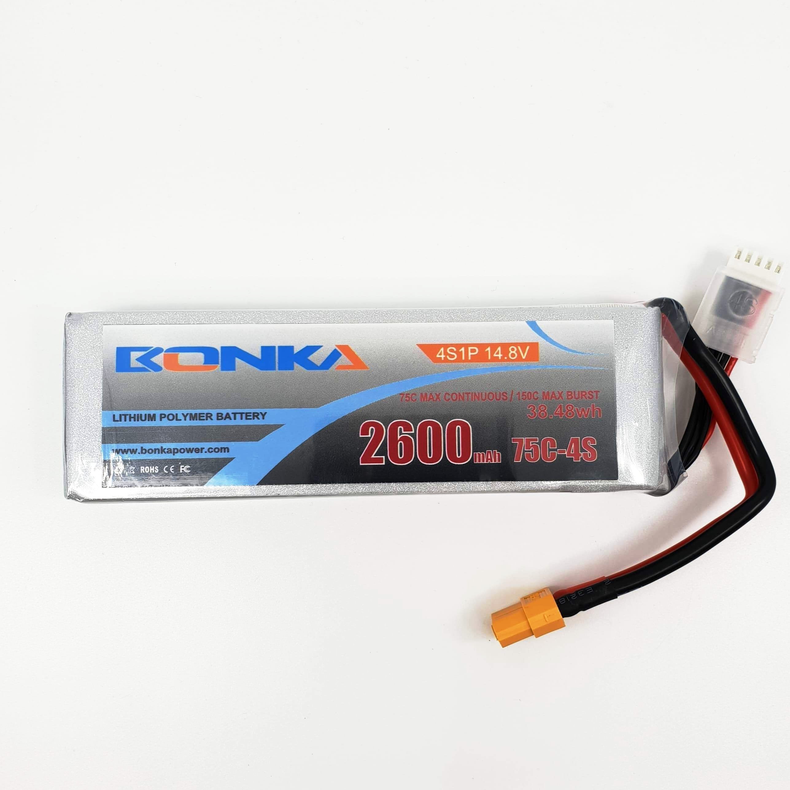 Bonka 2600mAh 4s 75c XT60 Lipo Battery BK-2600/75-4S
