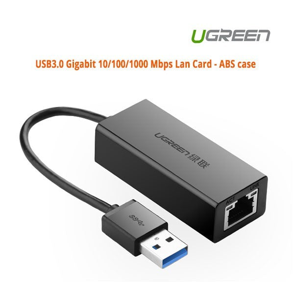 Ugreen 20256 USB3.0 Gigabit 10/100/1000 Mbps Lan Card - ABS case ACBUGN20256 ACBUGN20256 [PC]