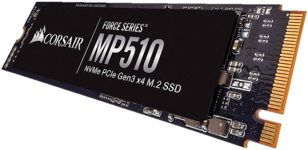 Corsair Force MP510 960GB NVMe PCIe SSD M.2 - 3D TCL NAND 3480/3000 MB/s 570/610K IOPS (2280) 1.8mil Hrs MTBF 5yrs [PC]