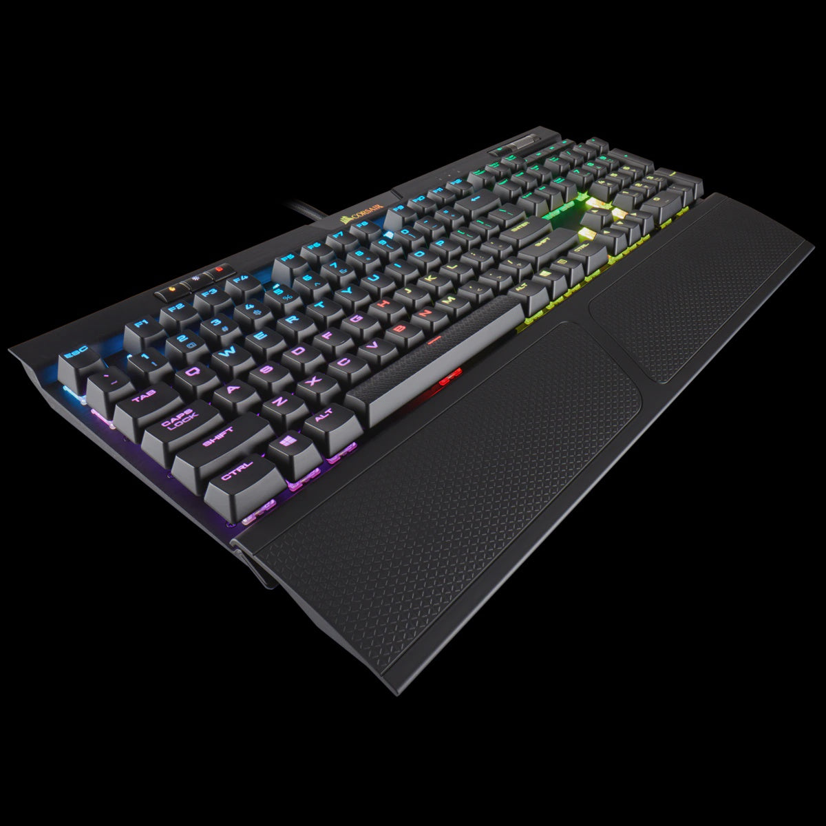 Corsair K70 MK.2 RGB Gamingâ„¢ Cherry MX Silent, USB Pass-Through Port, Backlit RGB LED, Mechanical Keyboard CH-9109013-NA [PC]