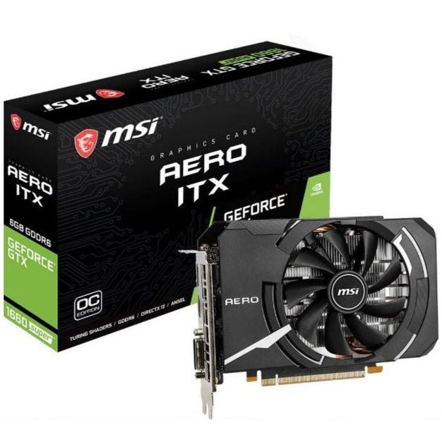 MSI nVidia Geforce GTX 1660 SUPER AERO ITX OC 6GB GDDR6 7680 x4320 1xDL-DVI-D 1xDP1.4 1xHDMI2.0b 1815 MHz Afterburner SYNC VR [PC]