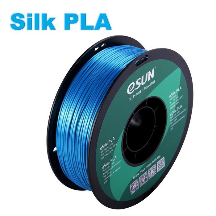 eSun Silk PLA 3D Print Filament 1.75mm 1kg Cyan