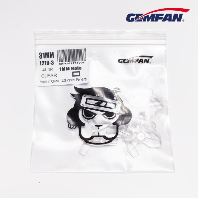 Gemfan 1219-3 31mm 3 Blade (1mm shaft)(8Pcs) Durable Tiny Whoop Props Clear Blue