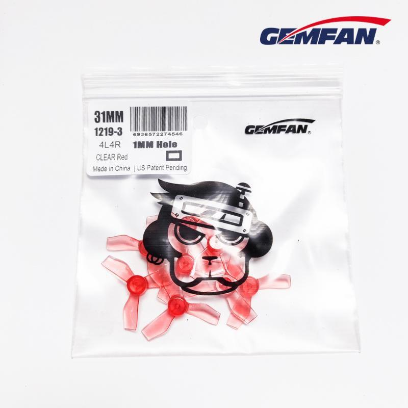 Gemfan 1219-3 31mm 3 Blade (1mm shaft)(8Pcs) Durable Tiny Whoop Props Clear Blue