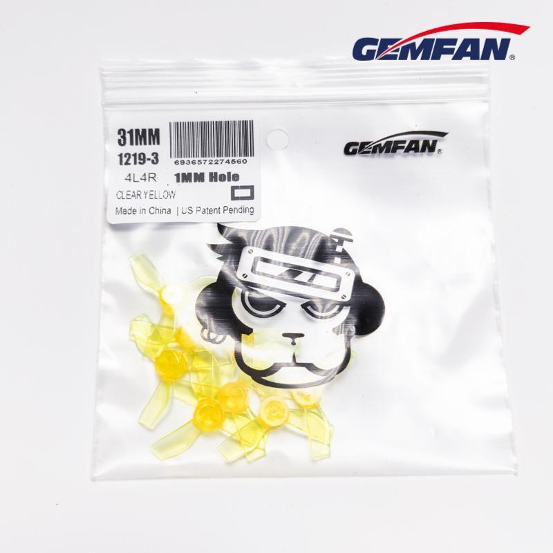 Gemfan 1219-3 31mm 3 Blade (1mm shaft)(8Pcs) Durable Tiny Whoop Props Clear Blue