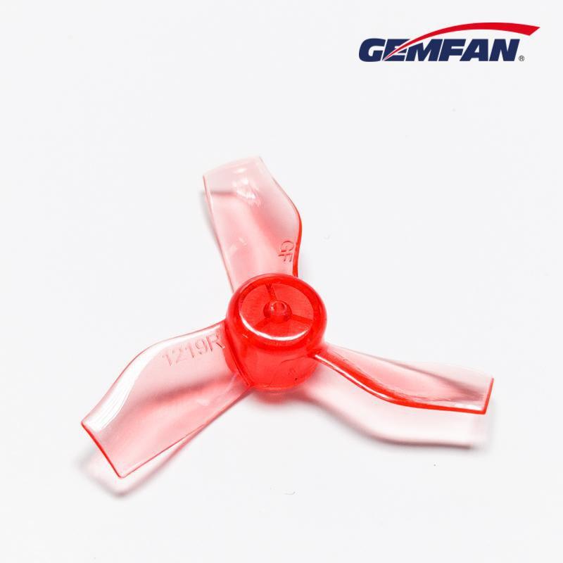 Gemfan 1219-3 31mm 3 Blade (1mm shaft)(8Pcs) Durable Tiny Whoop Props Clear Red